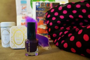 A bunch of fun things, including an awesome polka dot scarf which will be perfect for my head. I love polka dots. Thanks Lil!!