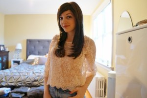 Yesterday, getting ready for my date with Robert Downey (and my husband).