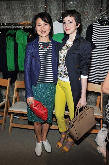 Me and another model I met that night, who also had breast cancer, four years ago.