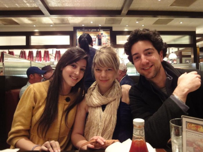 The siblings. The one who clearly looks nothing like me is the bro's girlfriend but she is included as a sibling as well because that's how we roll. (If you're a music fan, you can check her out at basiabulat.com.)