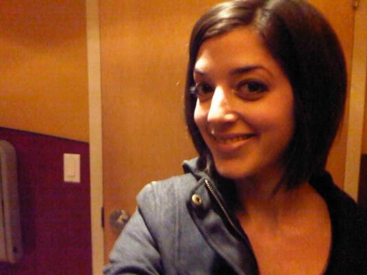 In a Starbucks bathroom right after my pre-chemo hair chop. Got to enjoy this style for a whole month before it ended up on my floor and in my garbage bin.